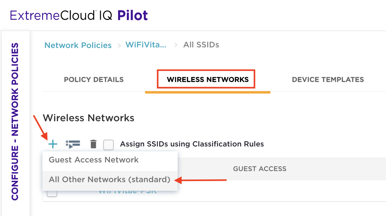 Extreme Private-PSK (PPSK) - Wi-Fi Vitae